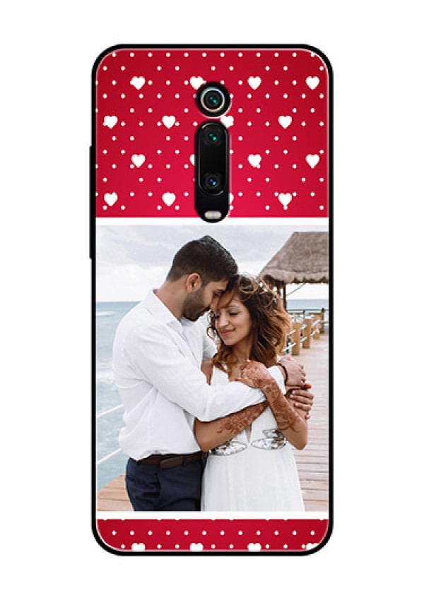 Redmi K20 Pro Photo Printing on Glass Case  - Hearts Mobile Case Design