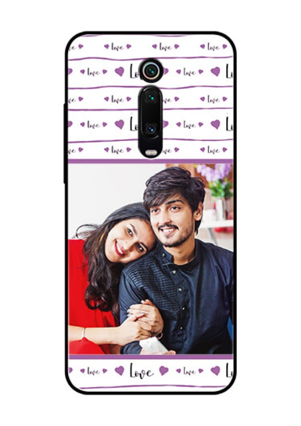 Redmi K20 Pro Custom Glass Mobile Case  - Couples Heart Design