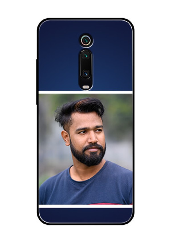 Redmi K20 Pro Personalized Glass Phone Case  - Simple Royal Blue Design