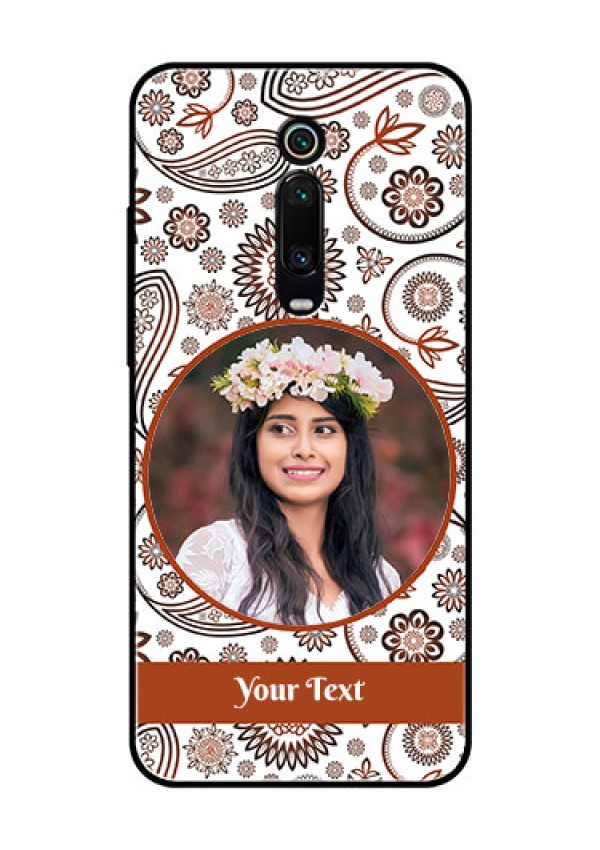 Redmi K20 Pro Custom Glass Mobile Case  - Abstract Floral Design 