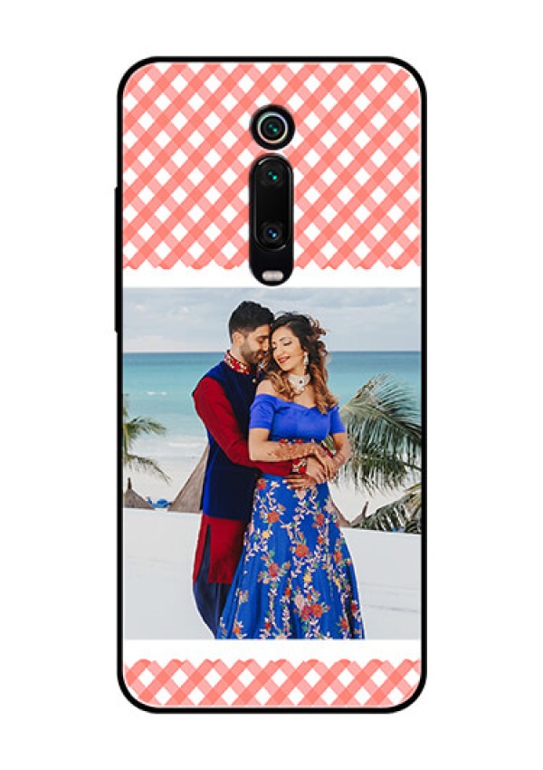 Redmi K20 Pro Personalized Glass Phone Case  - Pink Pattern Design