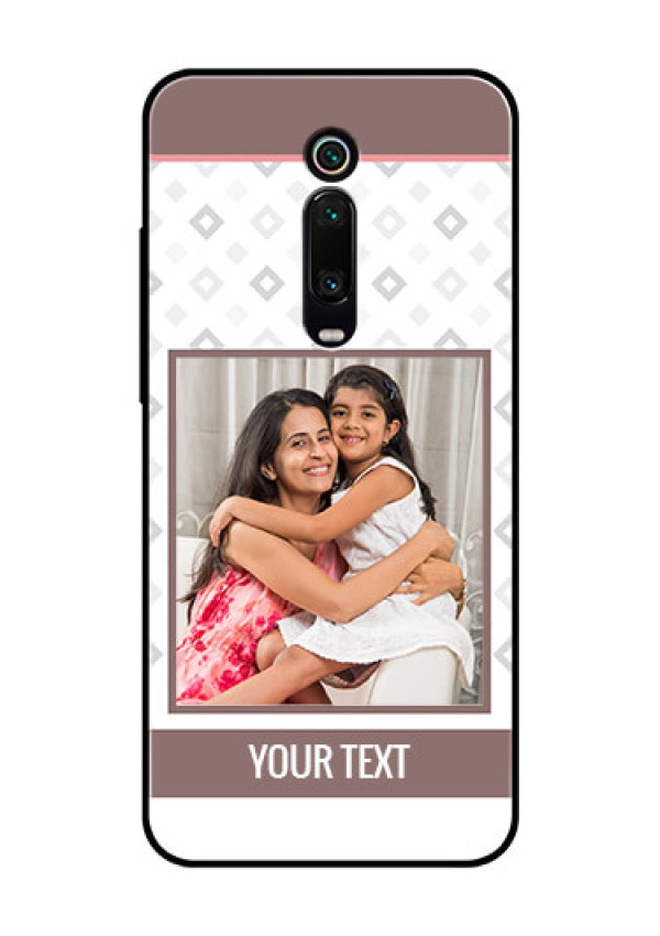 Redmi K20 Pro Photo Printing on Glass Case  - Simple Diamond Design