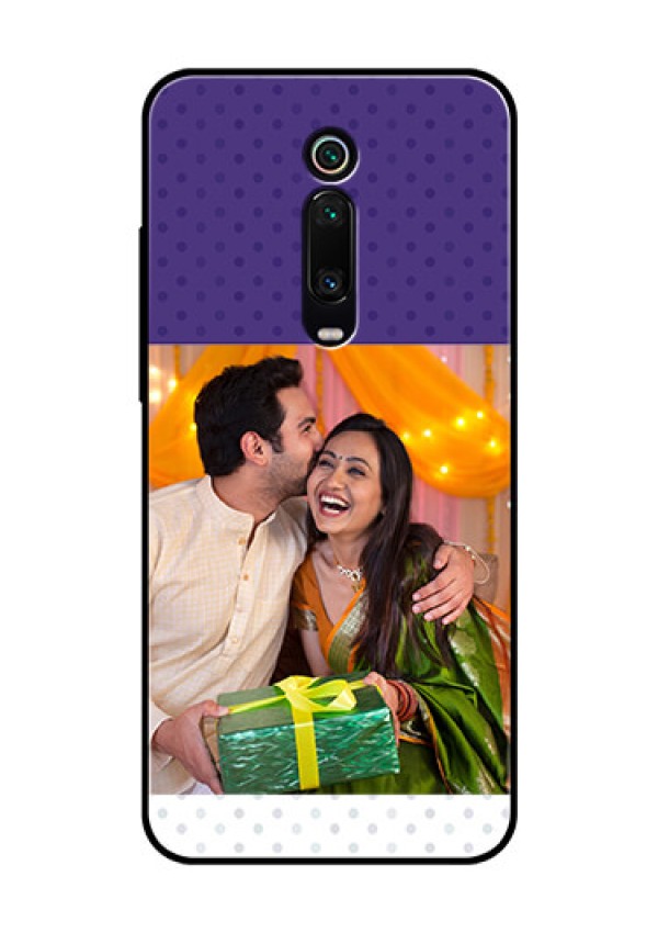 Redmi K20 Pro Personalized Glass Phone Case  - Violet Pattern Design