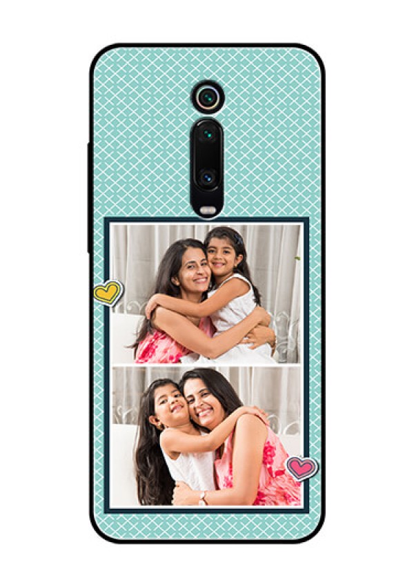 Redmi K20 Pro Custom Glass Phone Case  - 2 Image Holder with Pattern Design