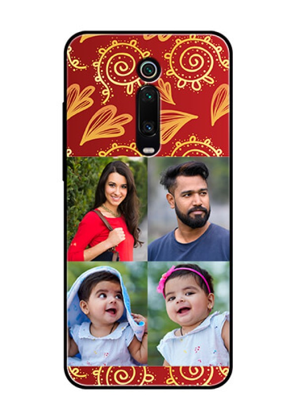 Redmi K20 Pro Photo Printing on Glass Case  - 4 Image Traditional Design