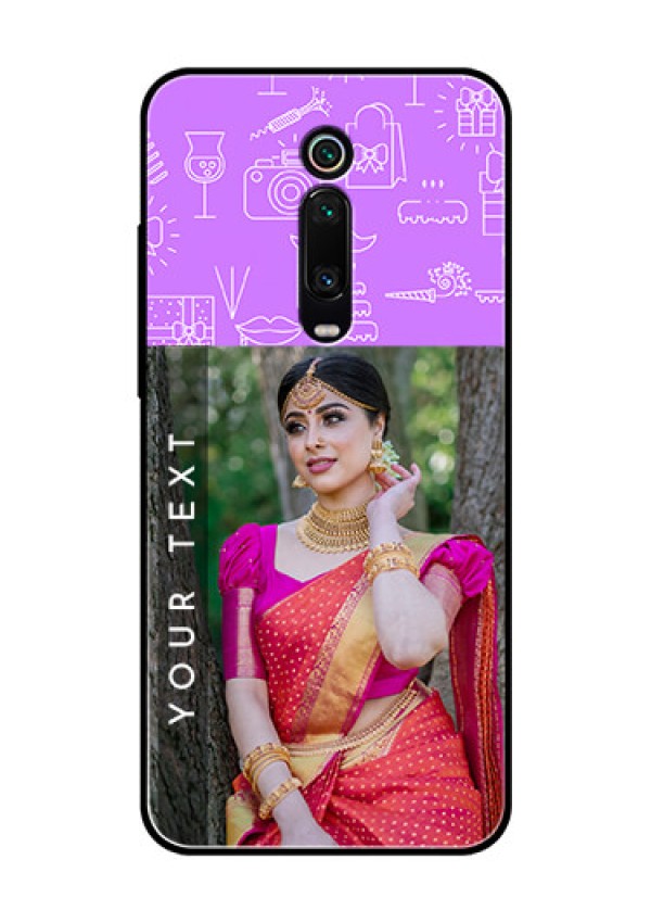 Redmi K20 Pro Custom Glass Mobile Case  - Birthday Icons Design