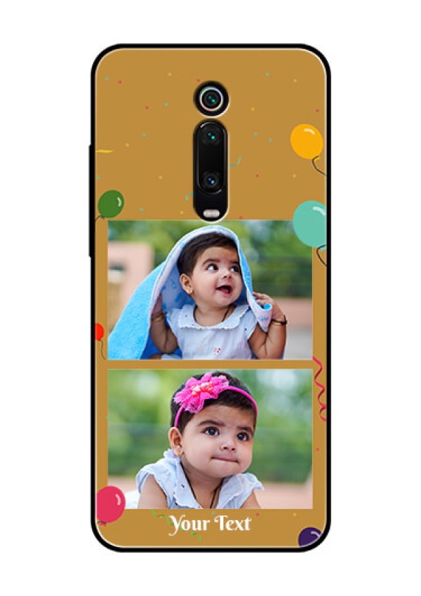 Redmi K20 Pro Personalized Glass Phone Case  - Image Holder with Birthday Celebrations Design