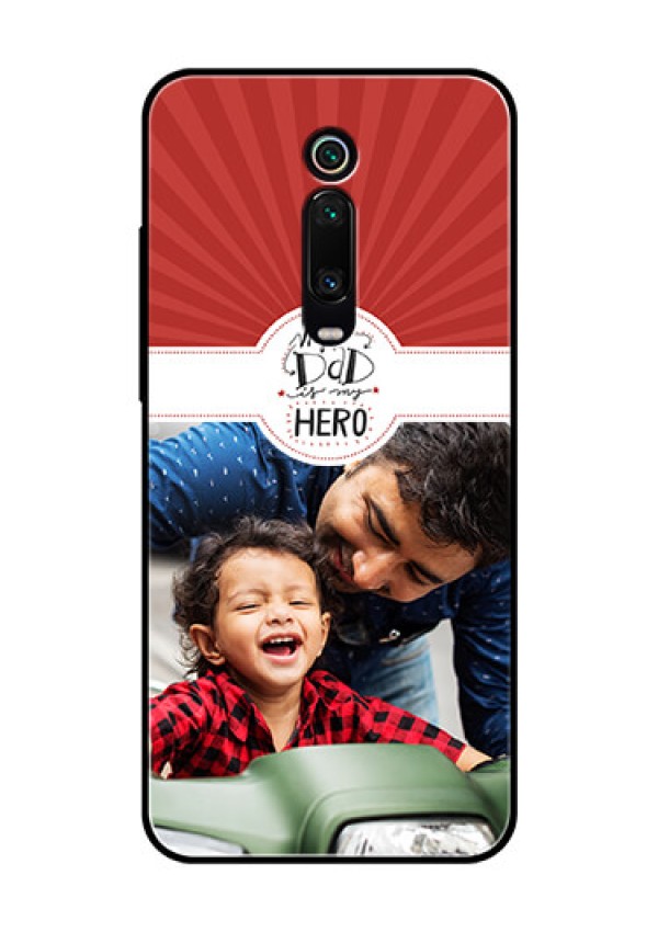 Redmi K20 Pro Photo Printing on Glass Case  - My Dad Hero Design