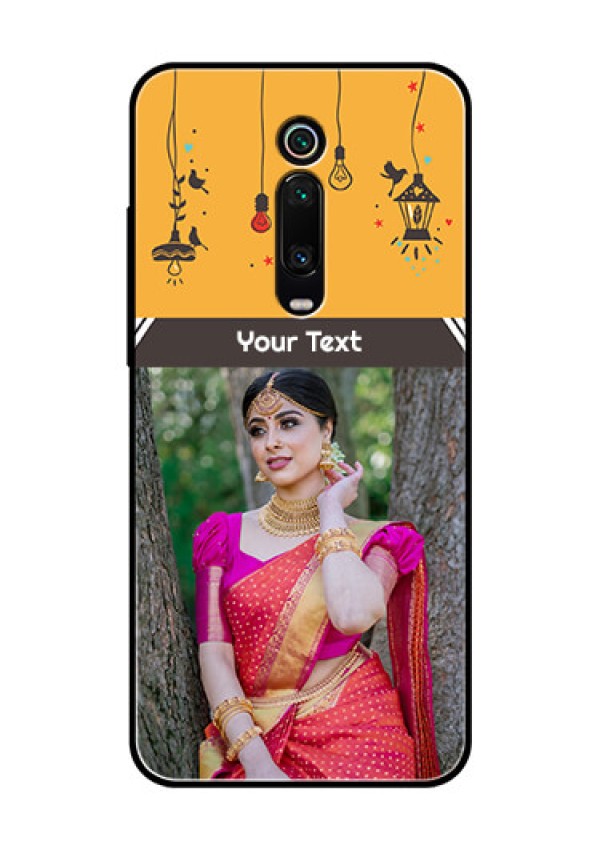 Redmi K20 Pro Custom Glass Mobile Case  - with Family Picture and Icons 