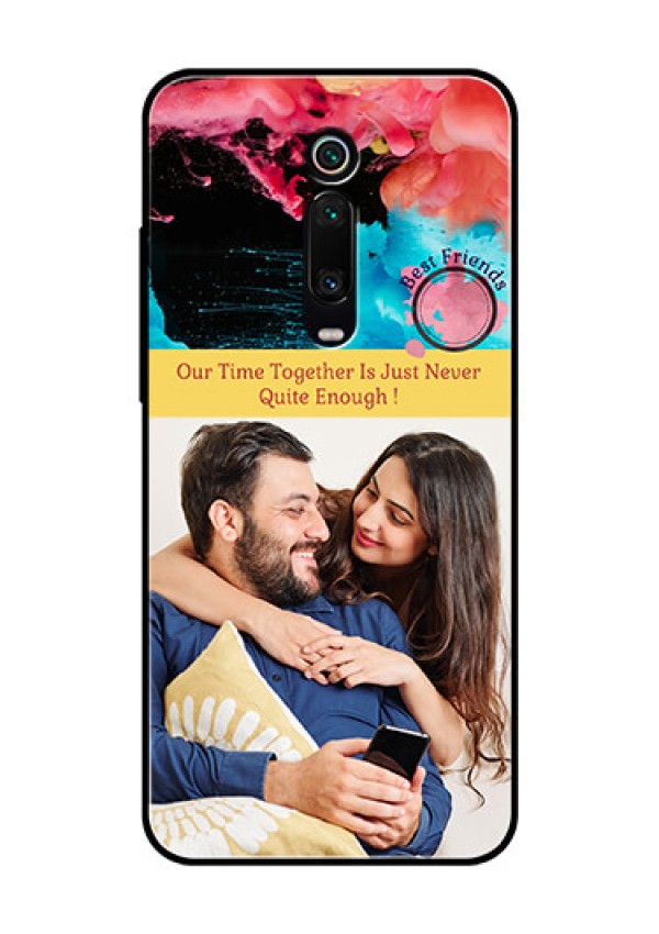 Redmi K20 Pro Custom Glass Mobile Case  - Quote with Acrylic Painting Design