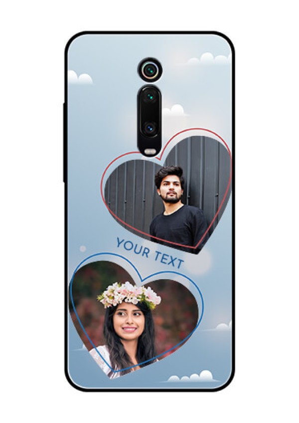 Redmi K20 Pro Custom Glass Mobile Case  - Blue Color Couple Design 