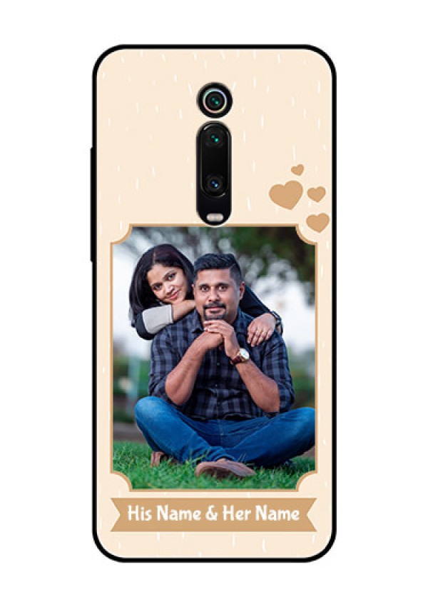 Redmi K20 Pro Custom Glass Phone Case  - with confetti love design 