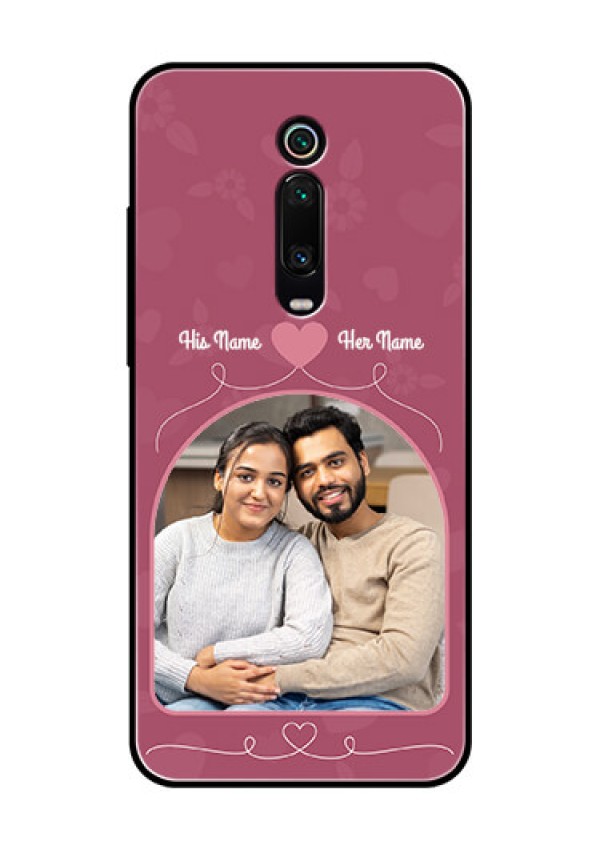 Redmi K20 Pro Photo Printing on Glass Case  - Love Floral Design