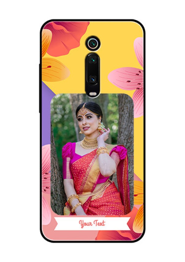 Redmi K20 Pro Custom Glass Mobile Case  - 3 Image With Vintage Floral Design