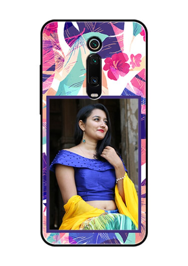 Redmi K20 Pro Custom Glass Mobile Case  - Abstract Floral Design