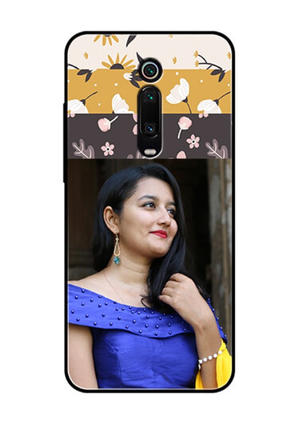 Redmi K20 Pro Custom Glass Phone Case  - Stylish Floral Design