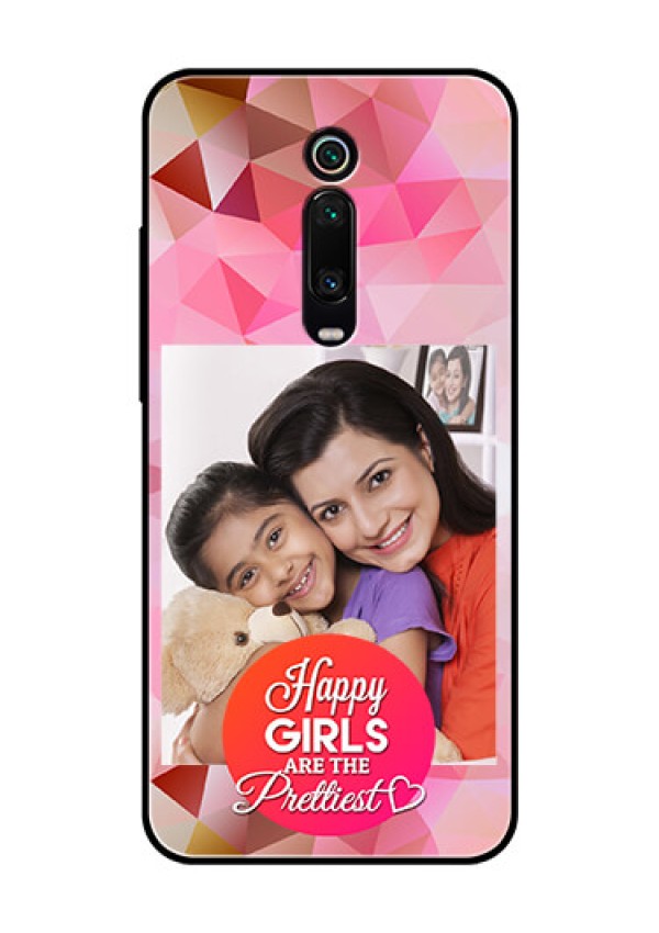 Redmi K20 Pro Photo Printing on Glass Case  - Abstract Triangle Design