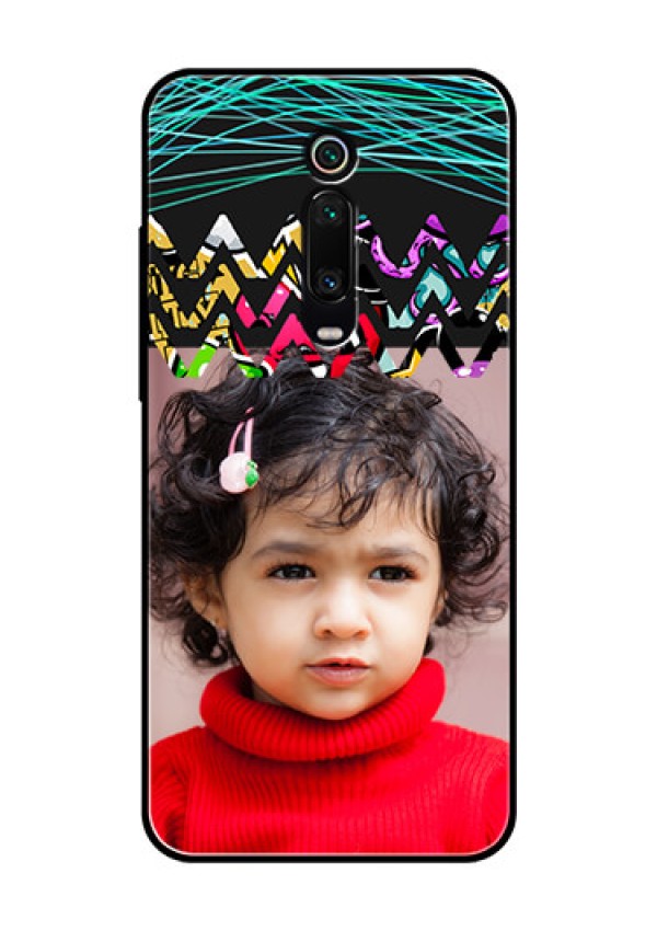 Redmi K20 Pro Personalized Glass Phone Case  - Neon Abstract Design