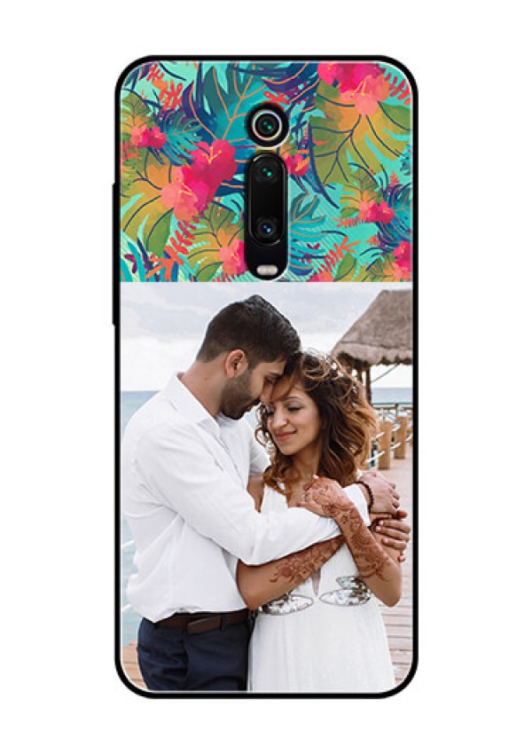 Redmi K20 Pro Photo Printing on Glass Case  - Watercolor Floral Design