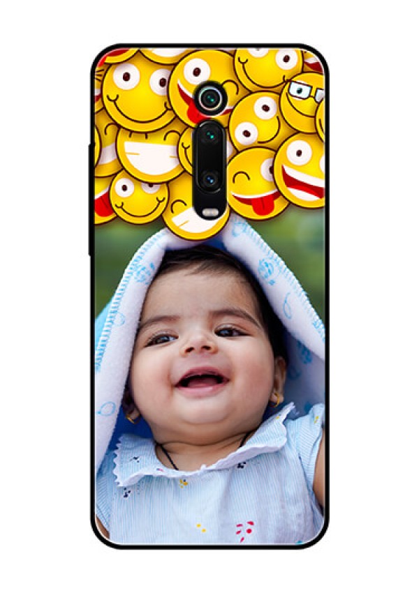 Redmi K20 Pro Custom Glass Mobile Case  - with Smiley Emoji Design