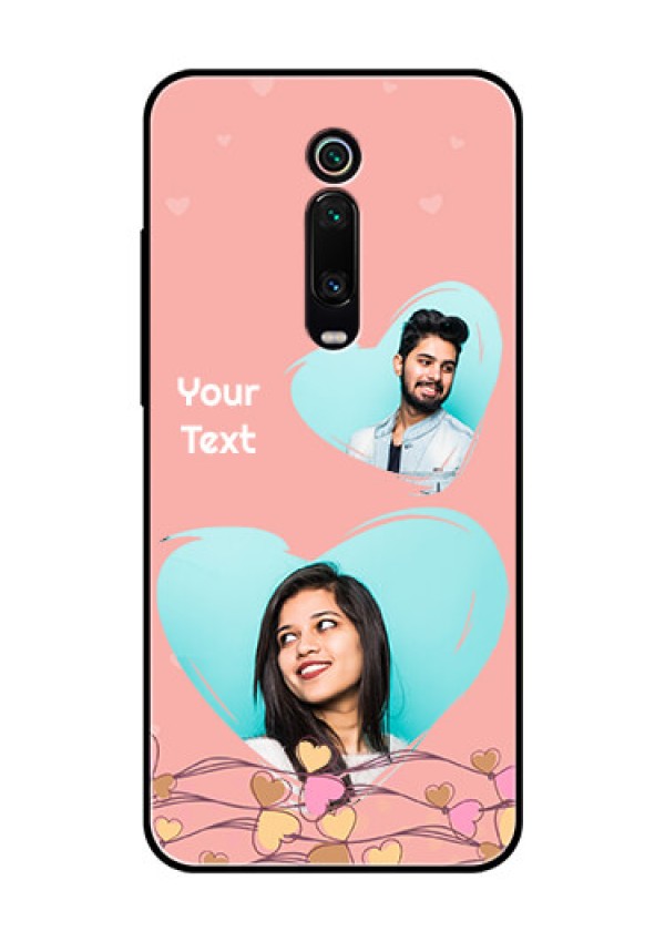 Redmi K20 Pro Custom Glass Mobile Case  - Love Doodle Design