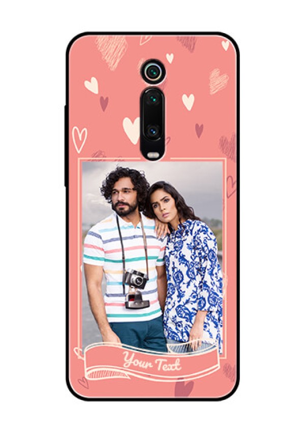 Redmi K20 Pro Custom Glass Phone Case  - Love doodle art Design