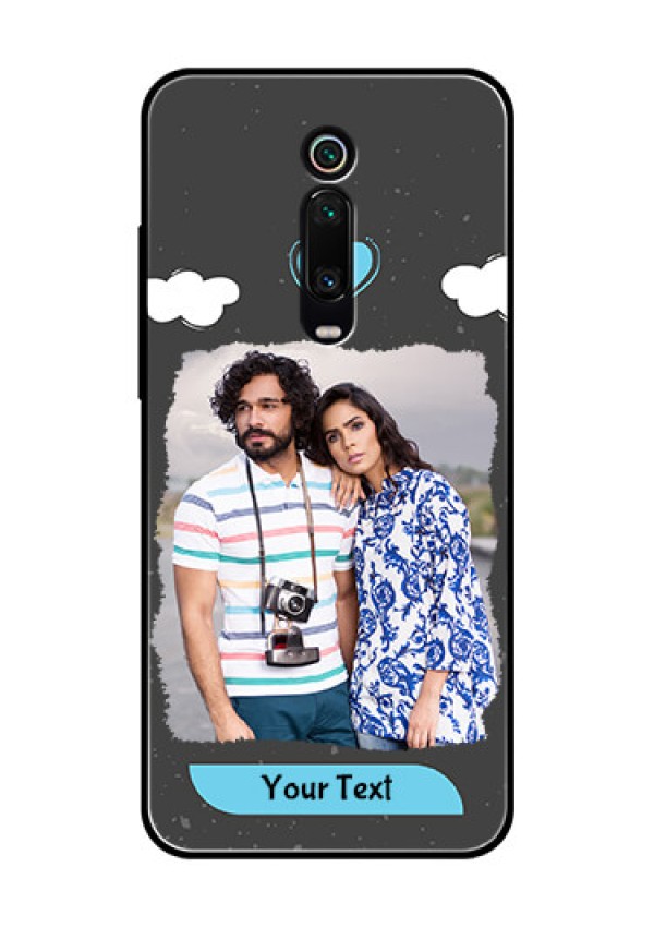 Redmi K20 Pro Custom Glass Phone Case  - Splashes with love doodles Design