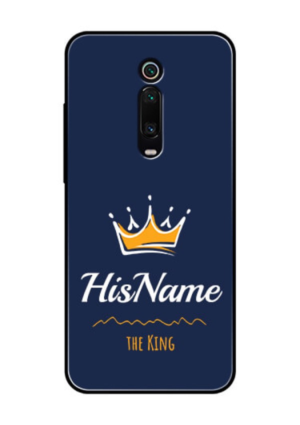 Redmi K20 Pro Glass Phone Case King with Name