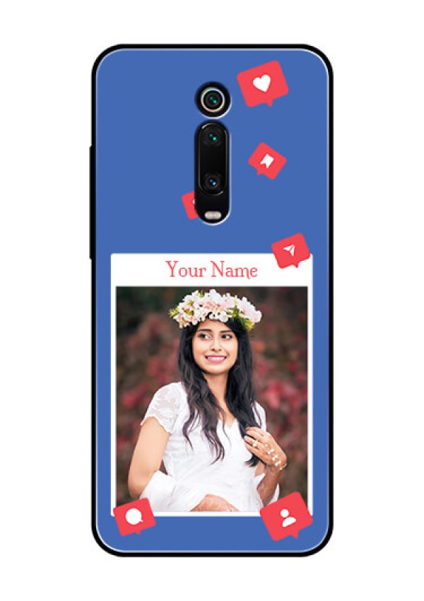Xiaomi Redmi K20 Pro Custom Glass Phone Case - Like Share And Comment Design