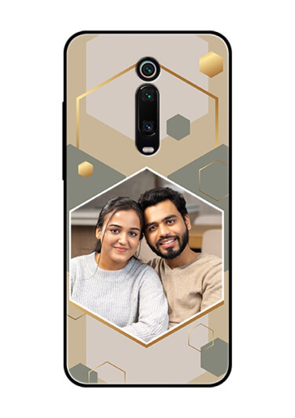 Xiaomi Redmi K20 Pro Photo Printing on Glass Case - Stylish Hexagon Pattern Design