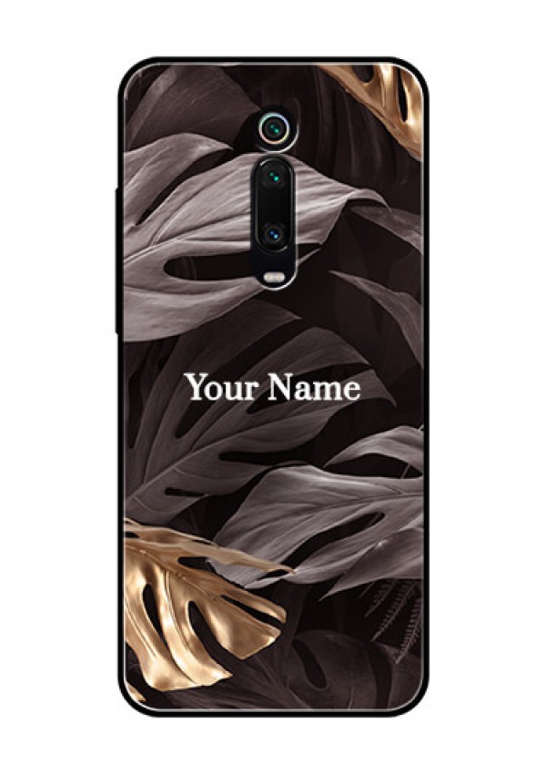 Xiaomi Redmi K20 Pro Personalised Glass Phone Case - Wild Leaves digital paint Design