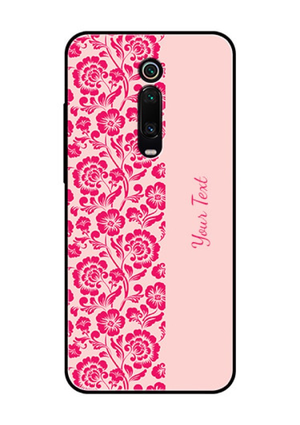 Xiaomi Redmi K20 Pro Custom Glass Phone Case - Attractive Floral Pattern Design