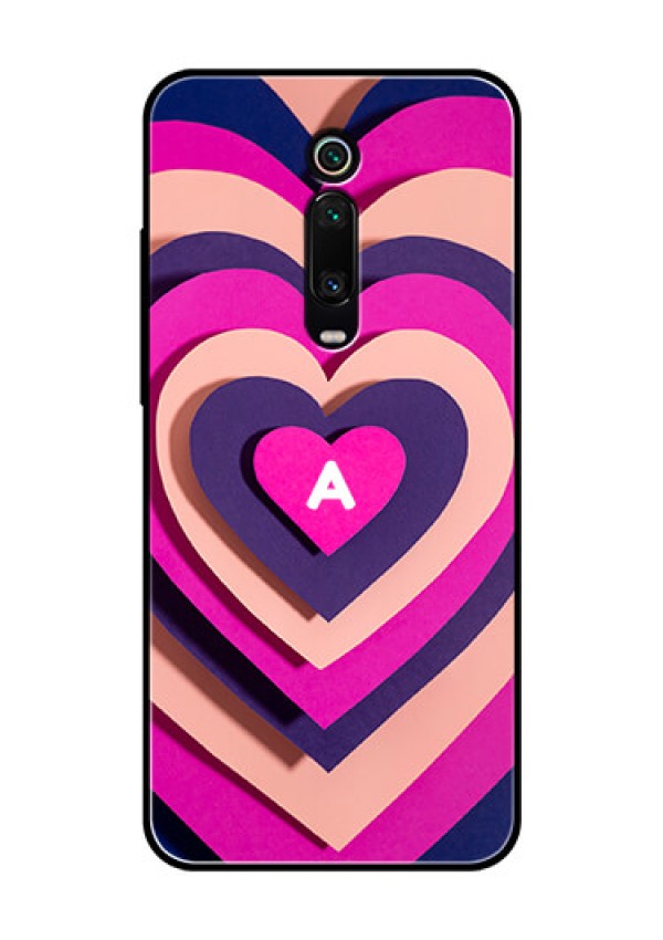 Xiaomi Redmi K20 Pro Custom Glass Mobile Case - Cute Heart Pattern Design
