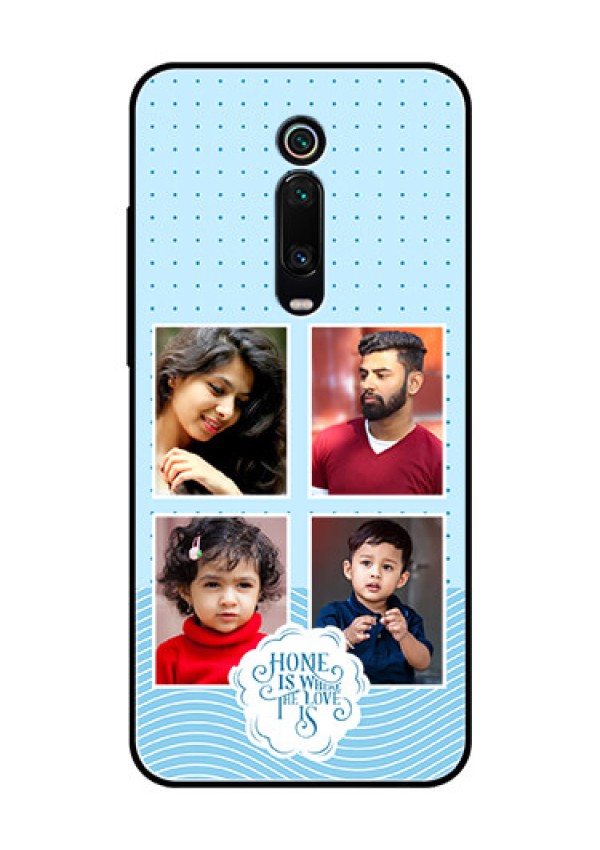 Xiaomi Redmi K20 Pro Custom Glass Phone Case - Cute love quote with 4 pic upload Design