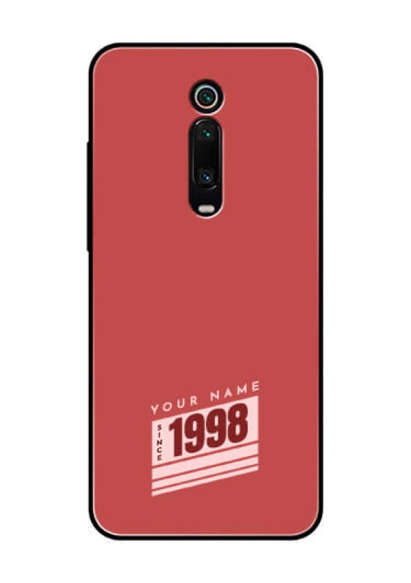 Xiaomi Redmi K20 Pro Custom Glass Phone Case - Red custom year of birth Design