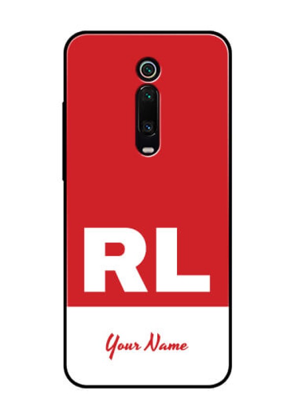 Xiaomi Redmi K20 Pro Personalized Glass Phone Case - dual tone custom text Design