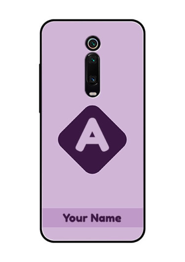 Xiaomi Redmi K20 Pro Custom Glass Mobile Case - Custom Letter in curved badge Design