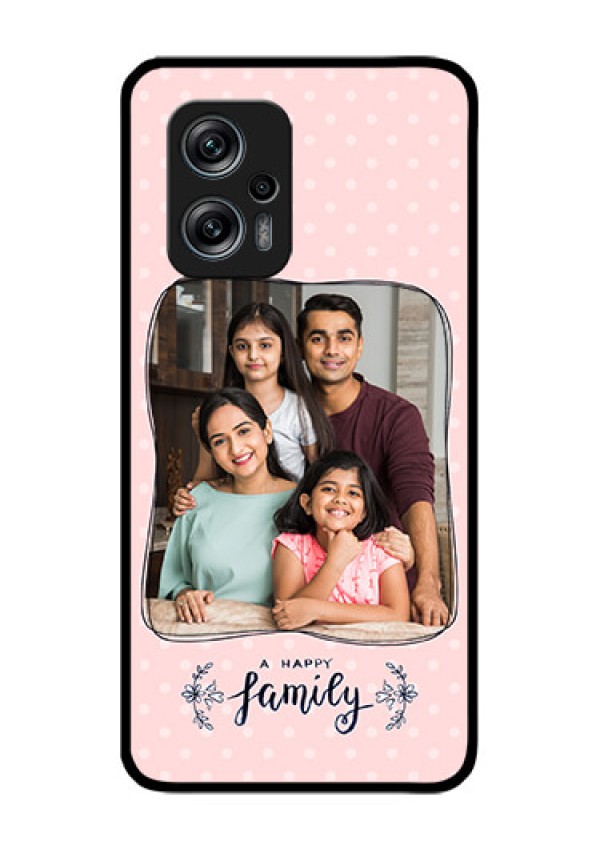 Redmi K50i 5G Custom Glass Phone Case - Family with Dots Design
