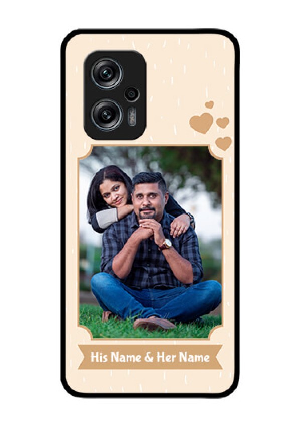 Redmi K50i 5G Custom Glass Phone Case - with confetti love design
