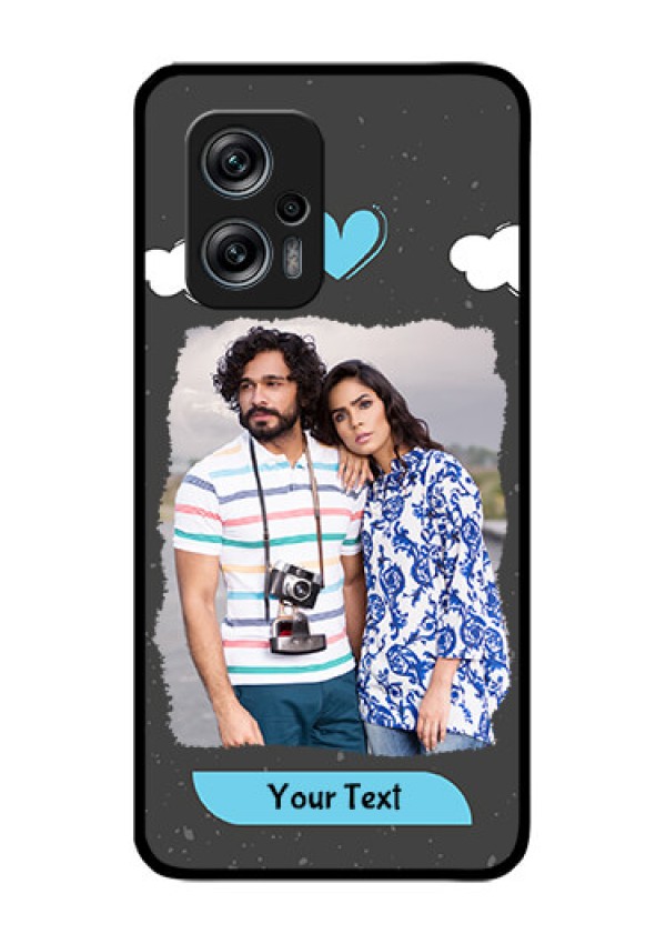 Redmi K50i 5G Custom Glass Phone Case - Splashes with love doodles Design