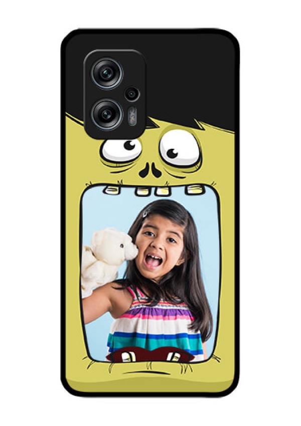 Redmi K50i 5G Personalized Glass Phone Case - Cartoon monster back case Design