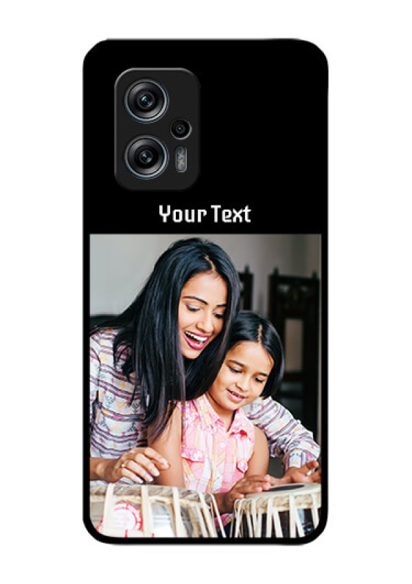 Redmi K50i 5G Photo with Name on Glass Phone Case
