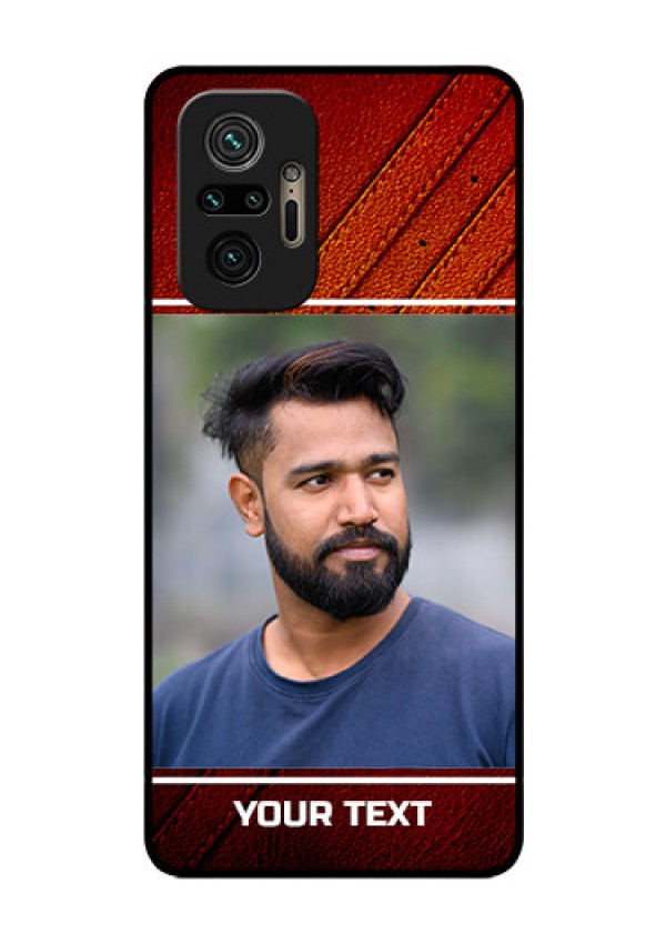 Redmi Note 10 Pro Max Personalized Glass Phone Case - Leather Phone Case Design