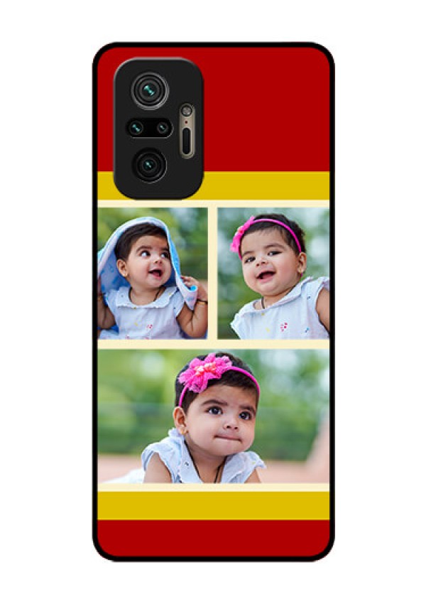 Redmi Note 10 Pro Max Custom Glass Mobile Case - Multiple Pic Upload Design