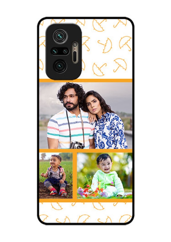 Redmi Note 10 Pro Max Custom Glass Mobile Case - Yellow Pattern Design