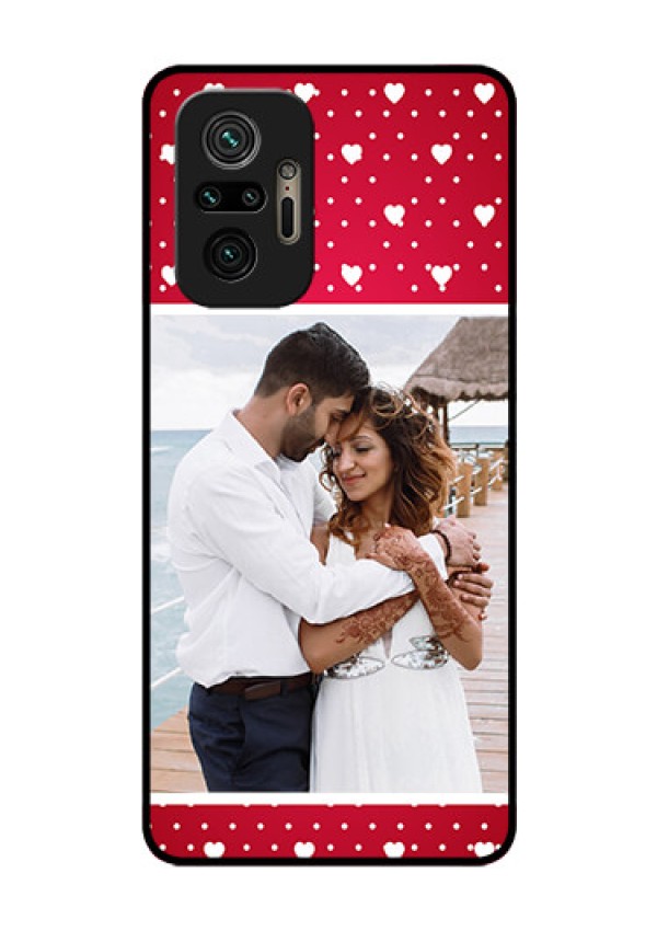 Redmi Note 10 Pro Max Photo Printing on Glass Case - Hearts Mobile Case Design