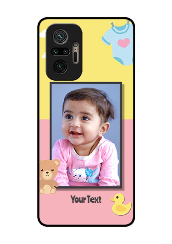 Redmi Note 10 Pro Max Photo Printing on Glass Case - Kids 2 Color Design