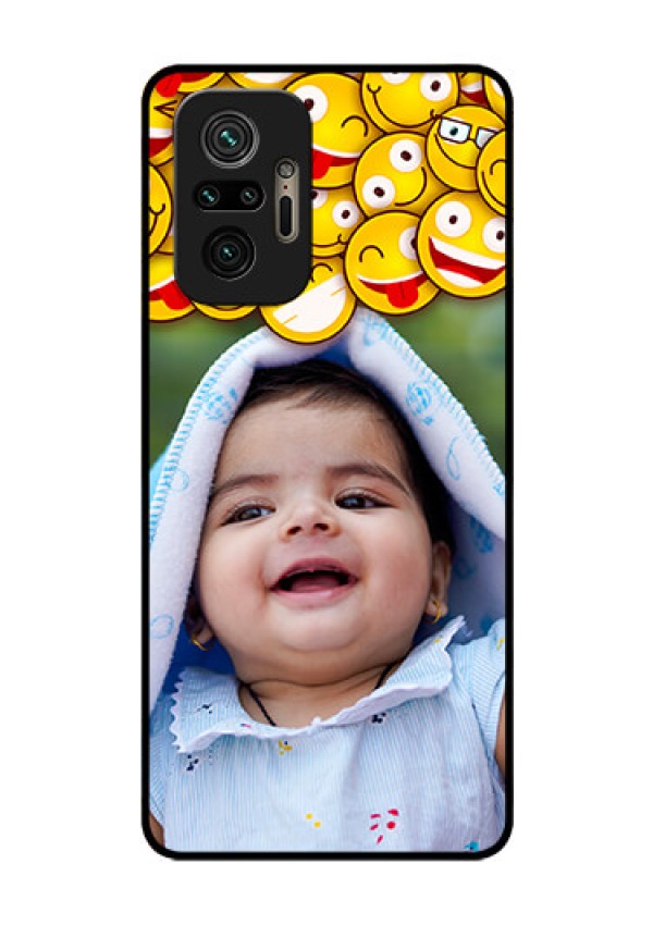 Redmi Note 10 Pro Max Custom Glass Mobile Case - with Smiley Emoji Design