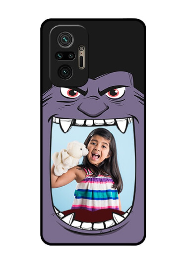 Redmi Note 10 Pro Max Custom Glass Phone Case - Angry Monster Design