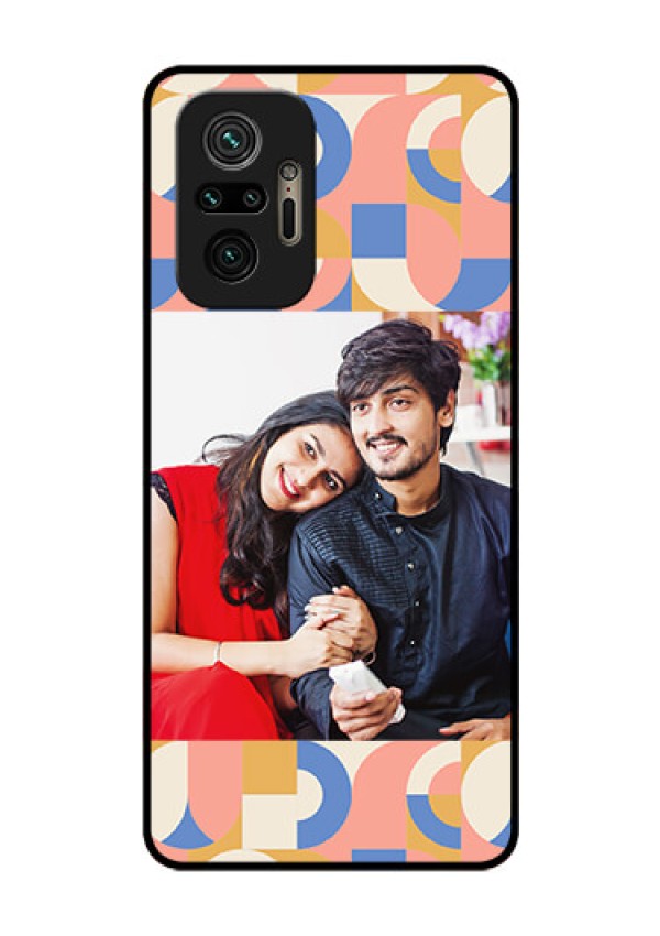 Xiaomi Redmi Note 10 Pro Max Photo Printing on Glass Case - Semi-circle Maze Pattern Design